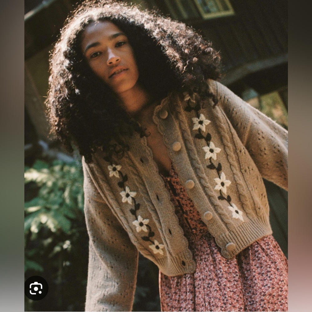 Christy Dawn Clover Cardigan in Fawn